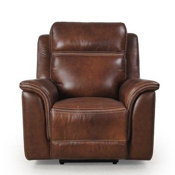 Moccasin Stitch Oak Power Recliner