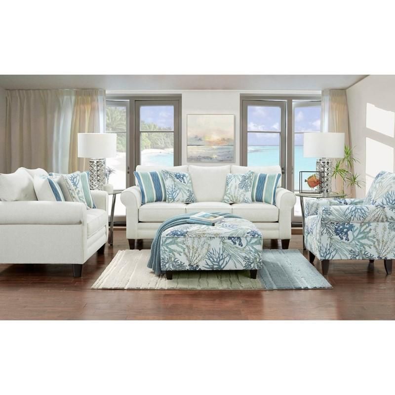Coral Reef Oceanside Cocktail Ottoman