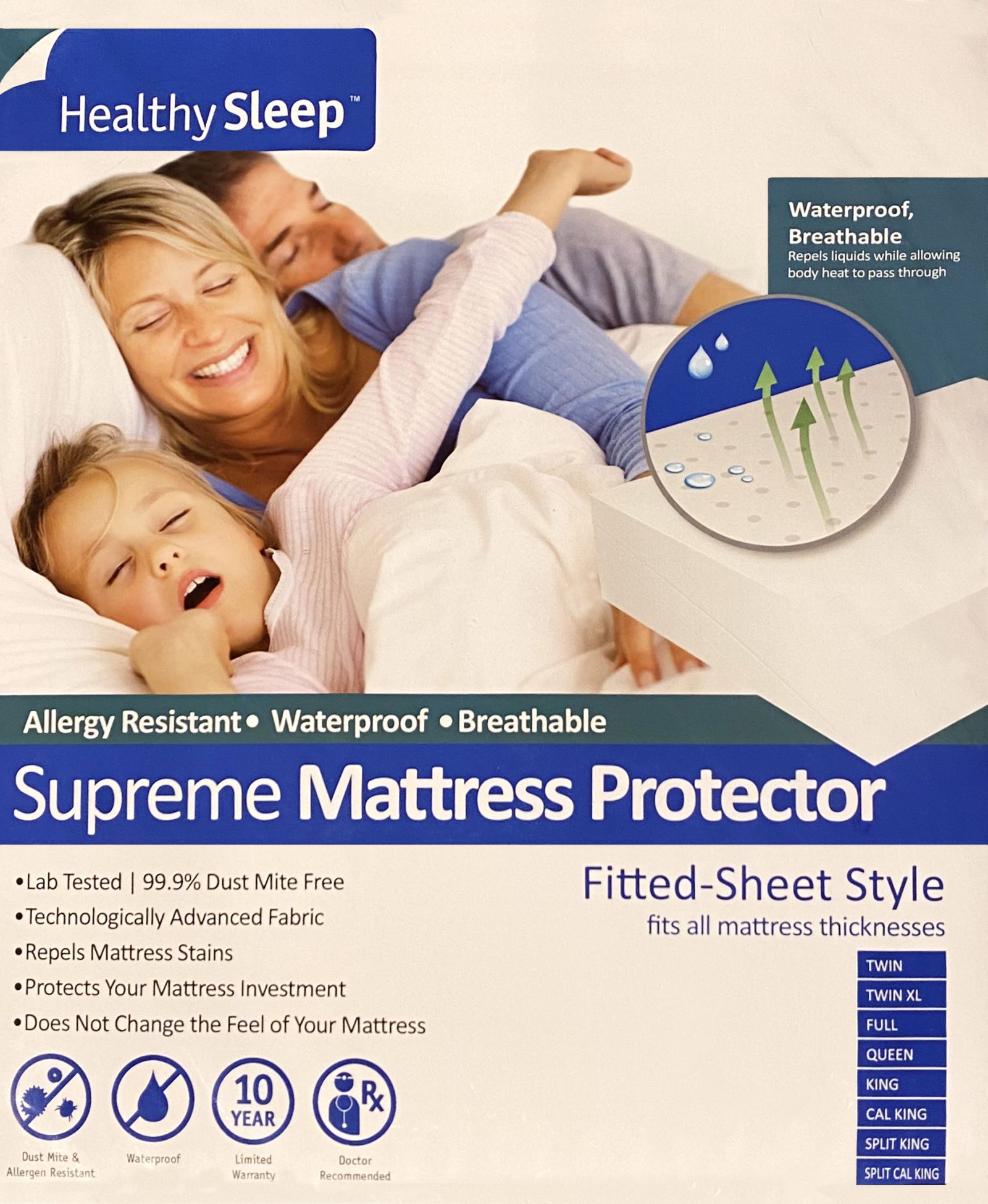 healthy sleep supreme mattress protector by gbs