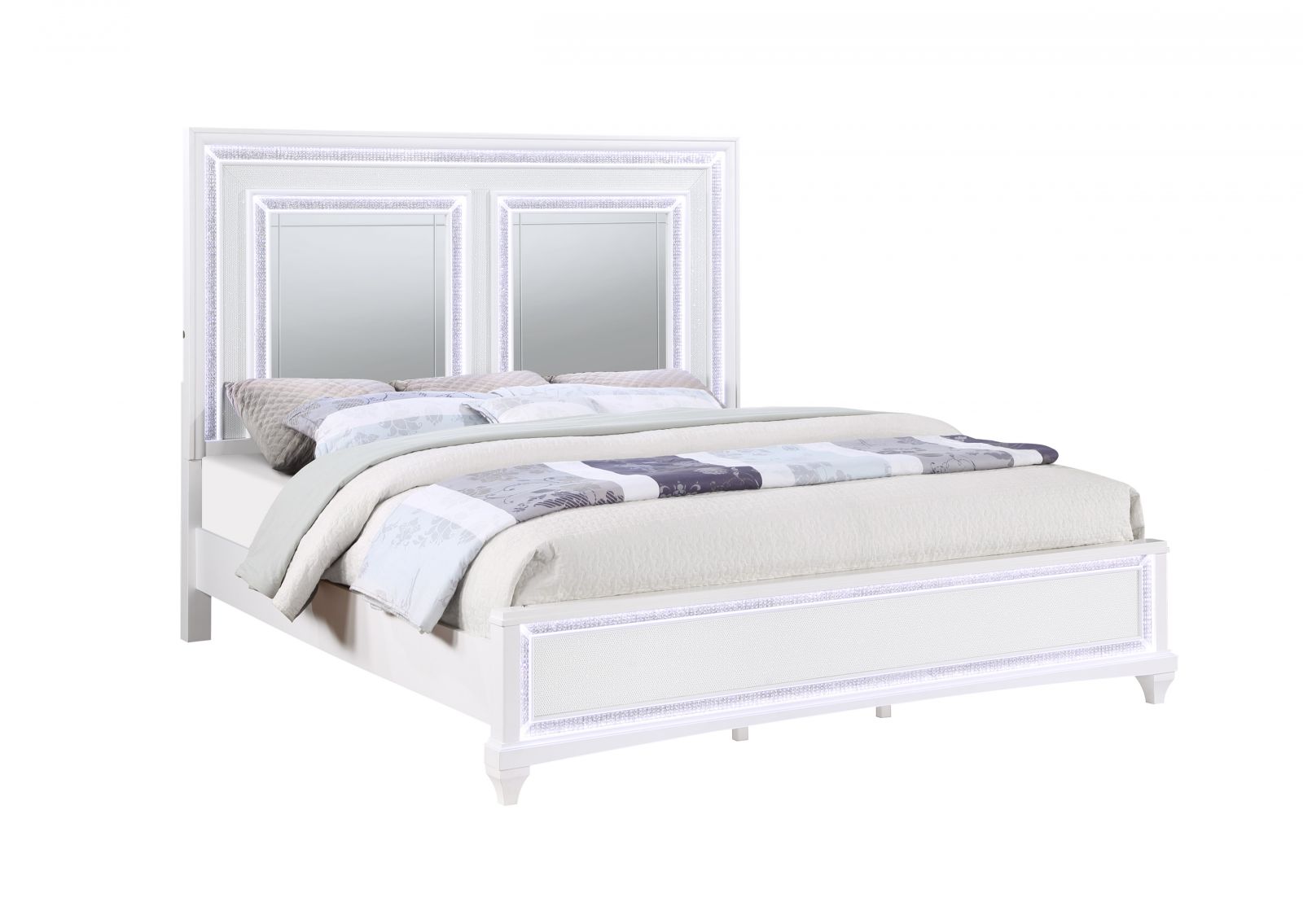 Glamour King Panel Bed