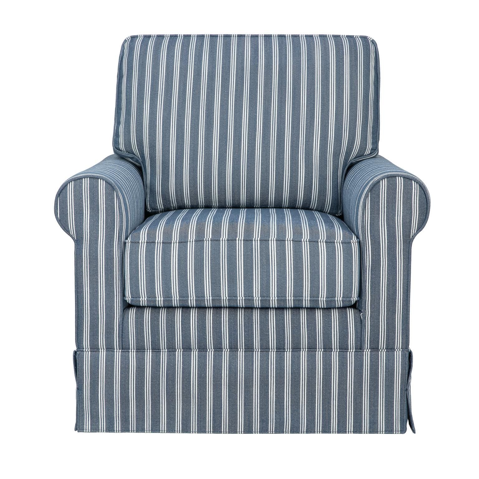 Riley Navy Swivel Accent Chair hanksfurniture