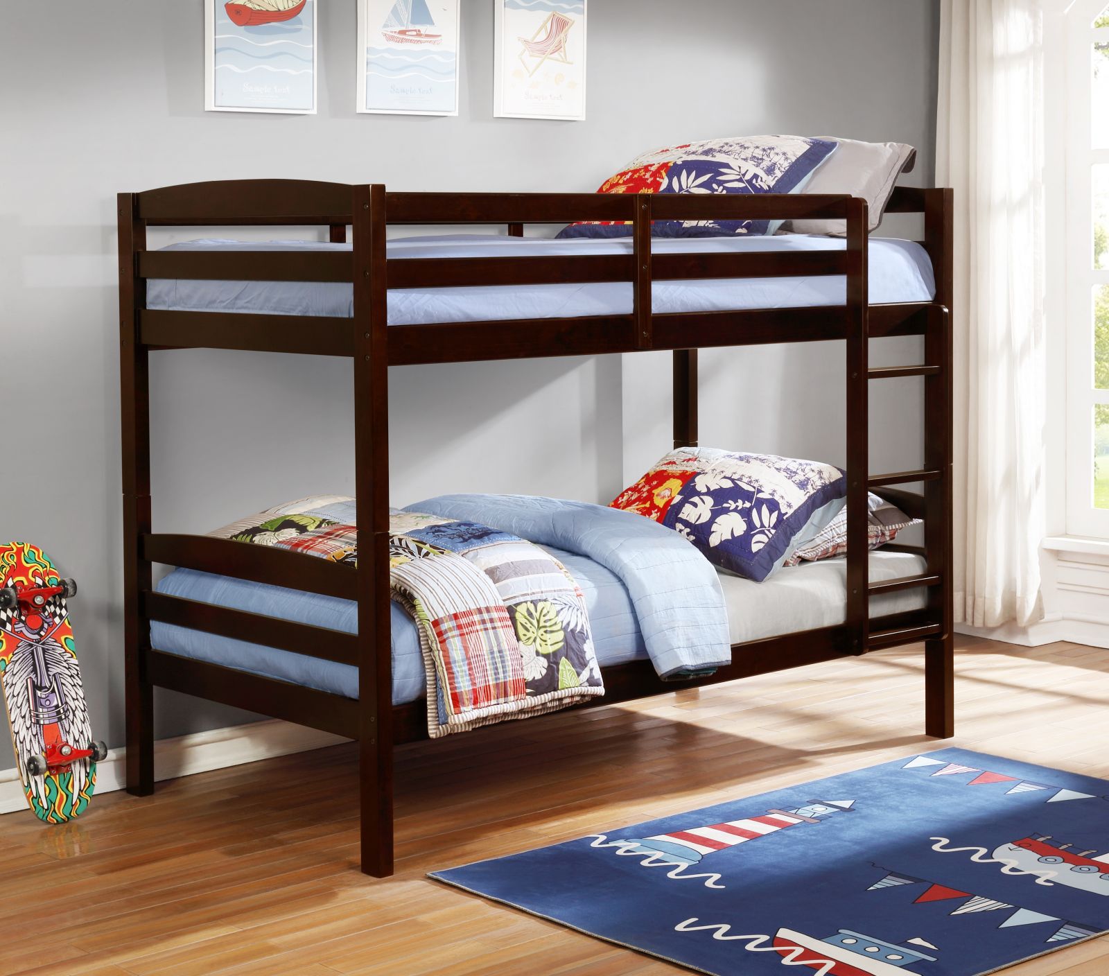 Denver Brown Twin/Twin Bunk Bed