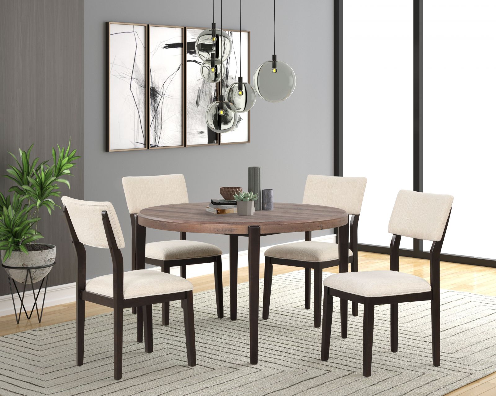 Kolby Round Dining Table with 4 Chairs