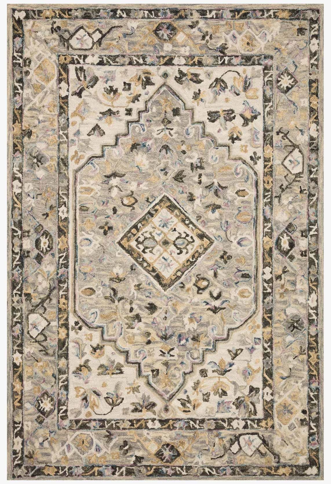 Beatty Grey-Ivory 2&#039;3&quot; x 3&#039;9