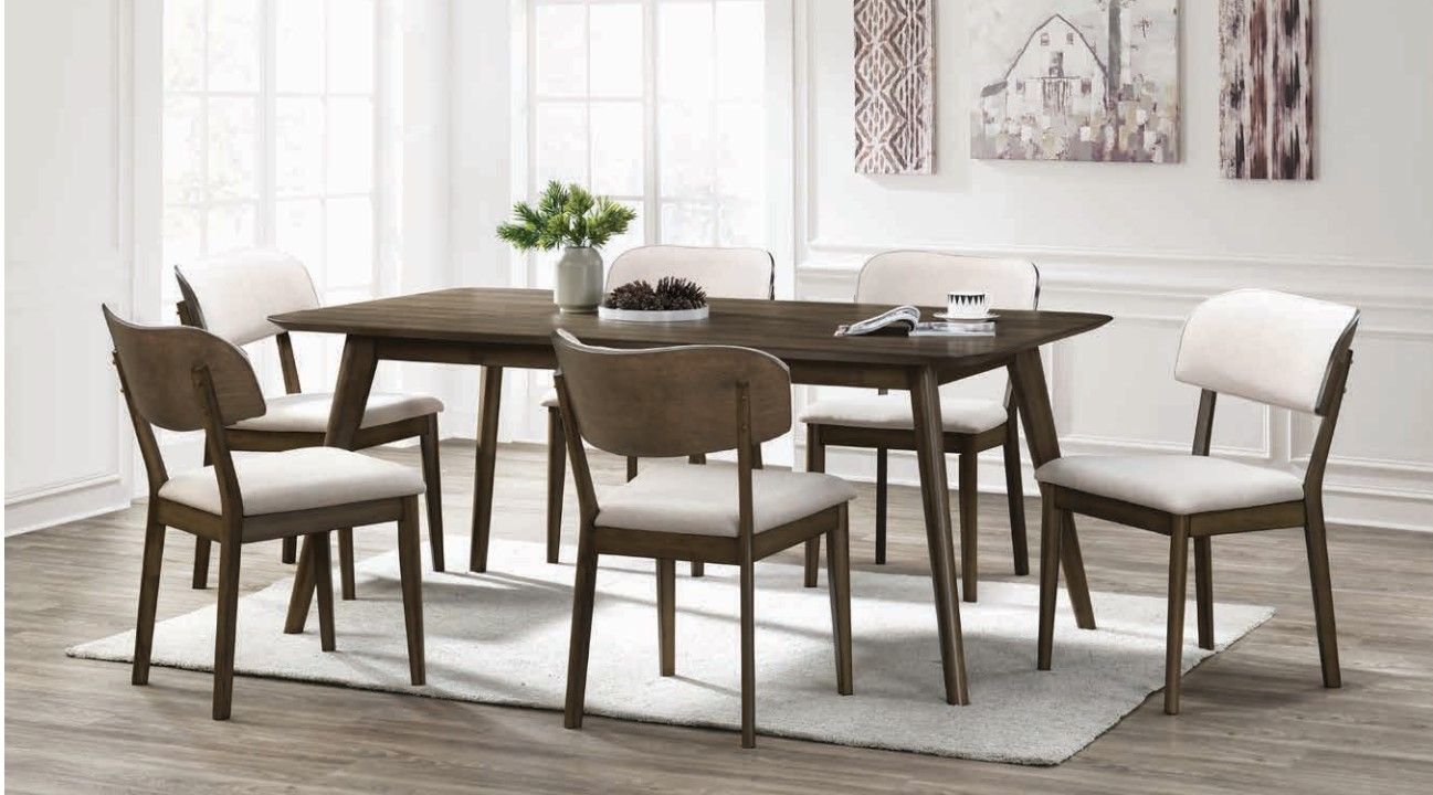 Rex Rectangle Table and 6 Side Chairs