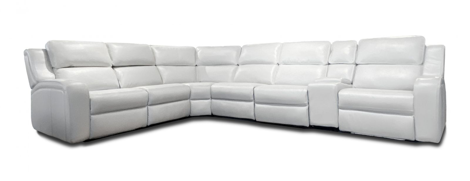 Mirage 5 Piece Fog Sectional with 2 Armless Chairs