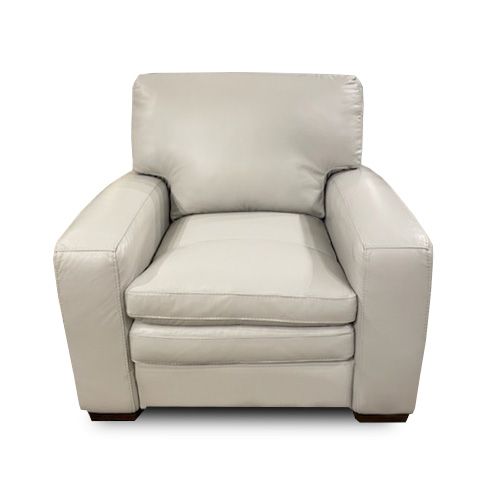 Laramie Grey Leather Chair